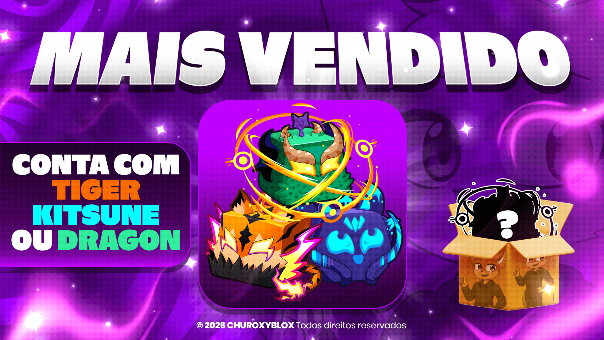 🐉🦊🐯 DRAGON, KITSUNE OU TIGER NO INVENTARIO!!!