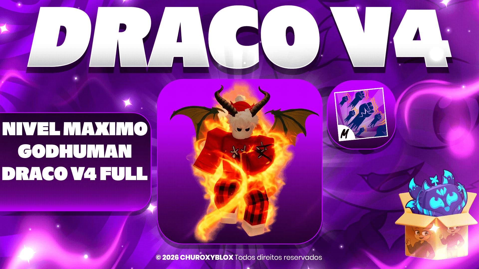 V4 FULL GEAR DRACO + NÍVEL MÁXIMO + GODHUMAN