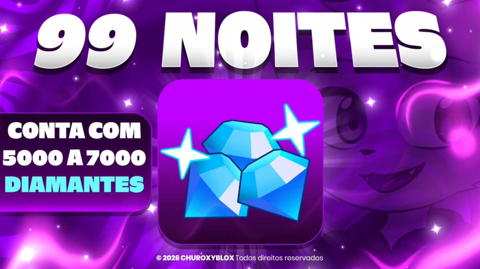 CONTA COM 5000 A 7000 DIAMANTES