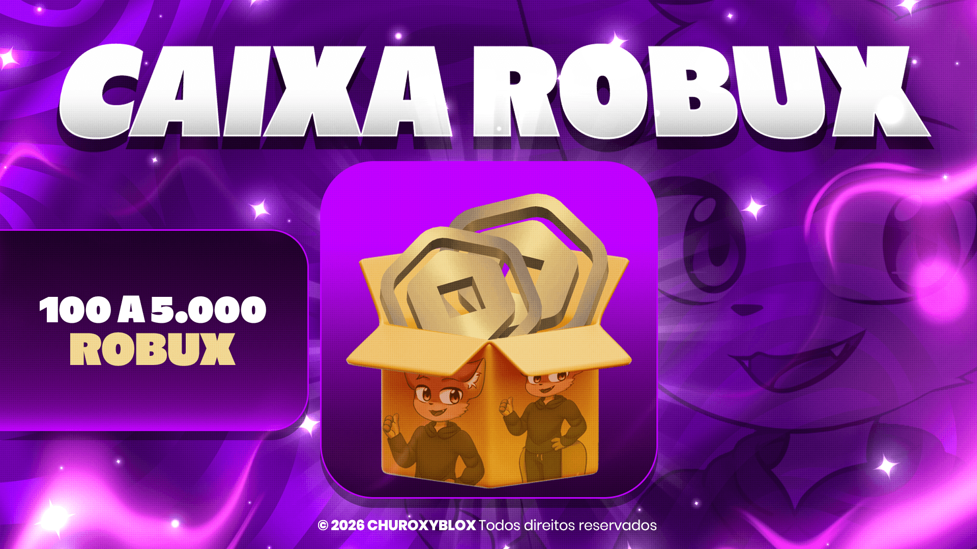 🎁 CAIXA ROBUX (SORTE🍀) GANHE DE 100 A 5.000 ROBUX