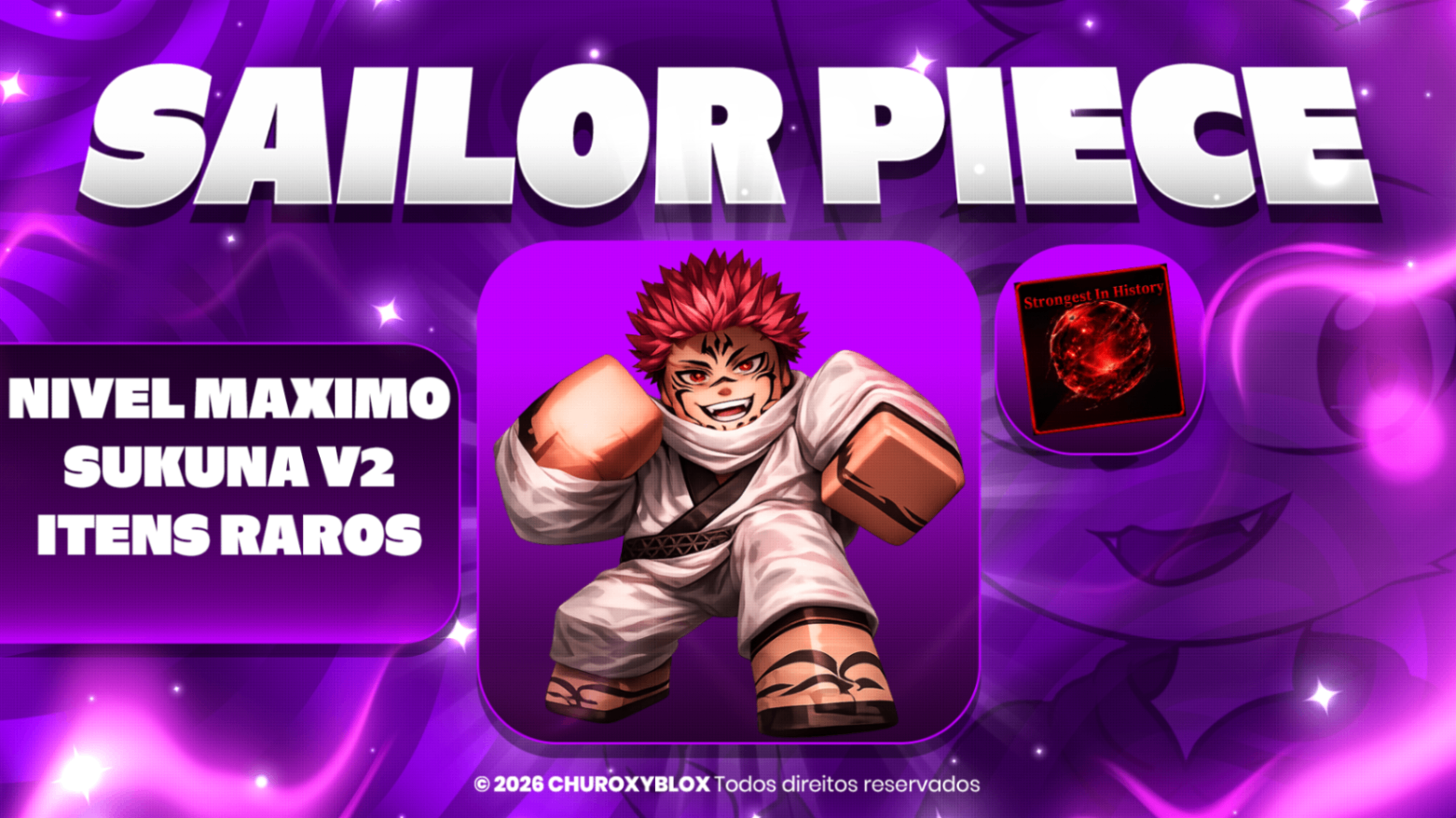NIVEL MAXIMO + SUKUNA V2 + 80% KOKUSHIBO + 80% RAÇAS MITICAS E ITENS E ESPADAS BOAS