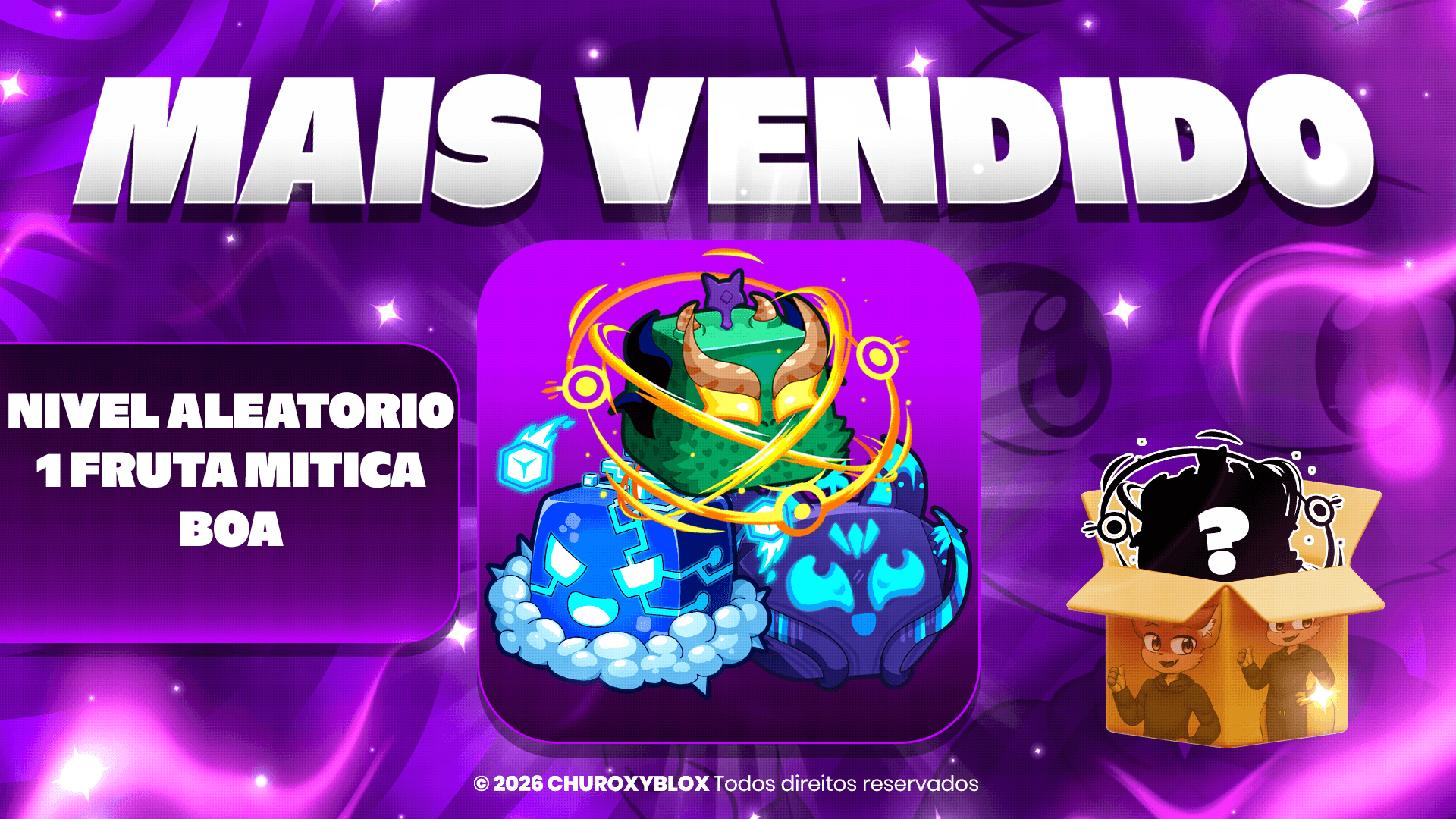 1 MITICA BOA NO INVENTARIO + NIVEL ALEATORIO