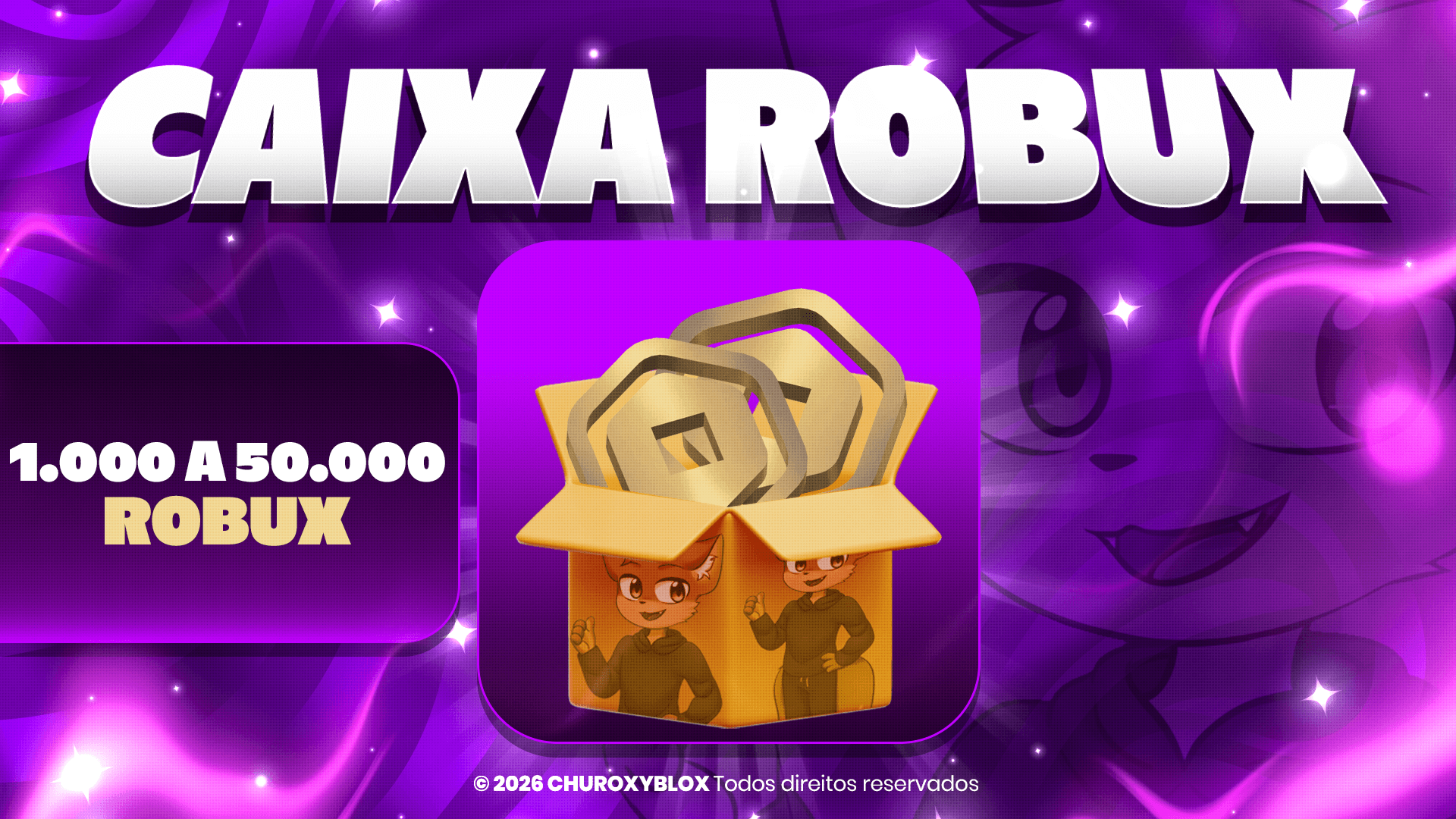 🎁 CAIXA ROBUX (SORTE🍀) GANHE DE 1.000 A 50.000 ROBUX
