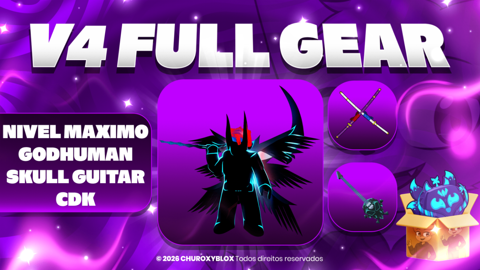 V4 FULL GEAR GHOUL + NIVEL MAXIMO + CDK + SKULL GUITAR + GODHUMAN