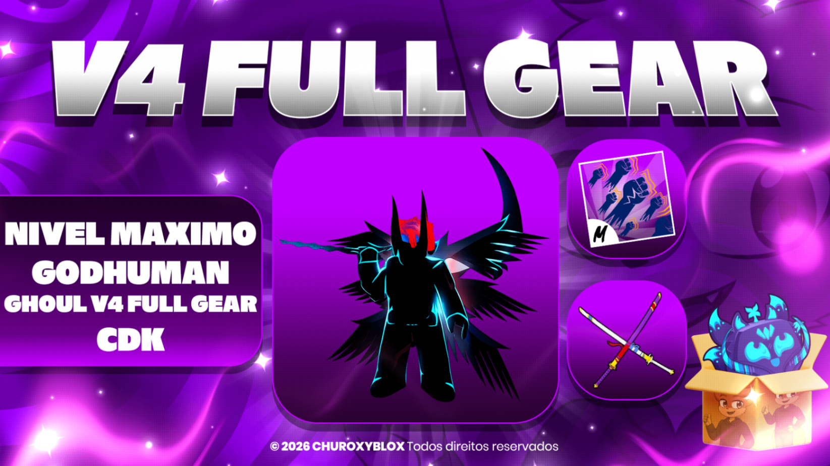 V4 FULL GEAR GHOUL + NIVEL MAXIMO + CDK + GODHUMAN