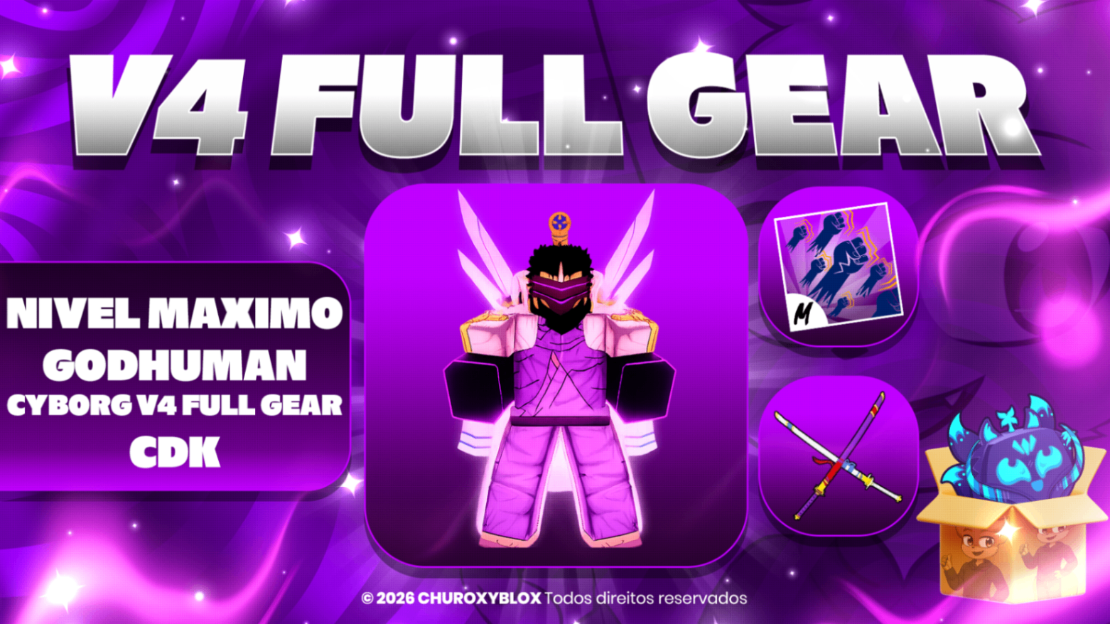 V4 FULL GEAR CYBORG + NIVEL MAXIMO + CDK + GODHUMAN