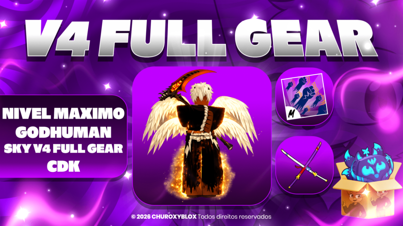 V4 FULL GEAR SKY + NÍVEL MÁXIMO + CDK + GODHUMAN