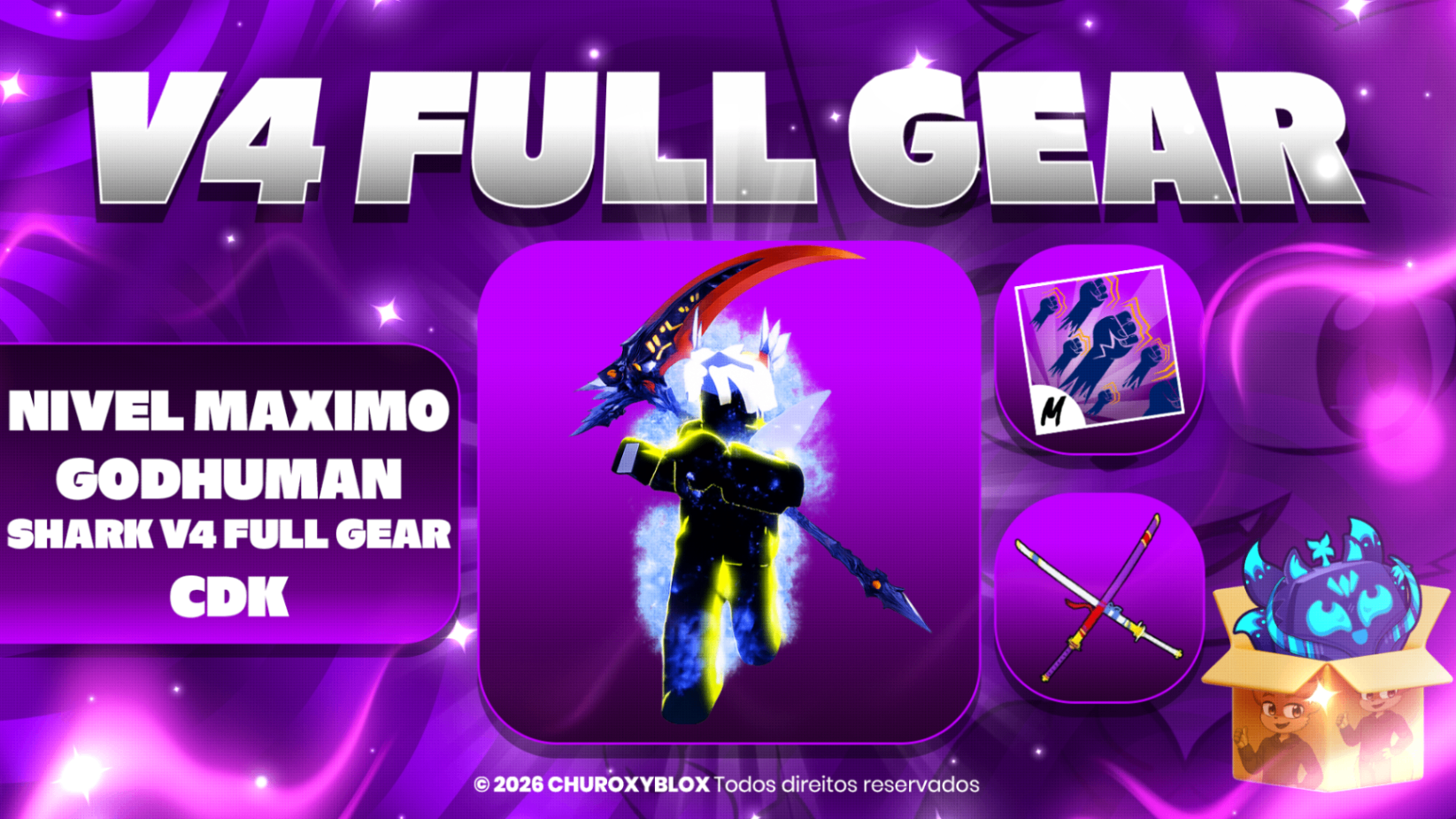 V4 FULL GEAR SHARK + NIVEL MAXIMO + CDK + GODHUMAN