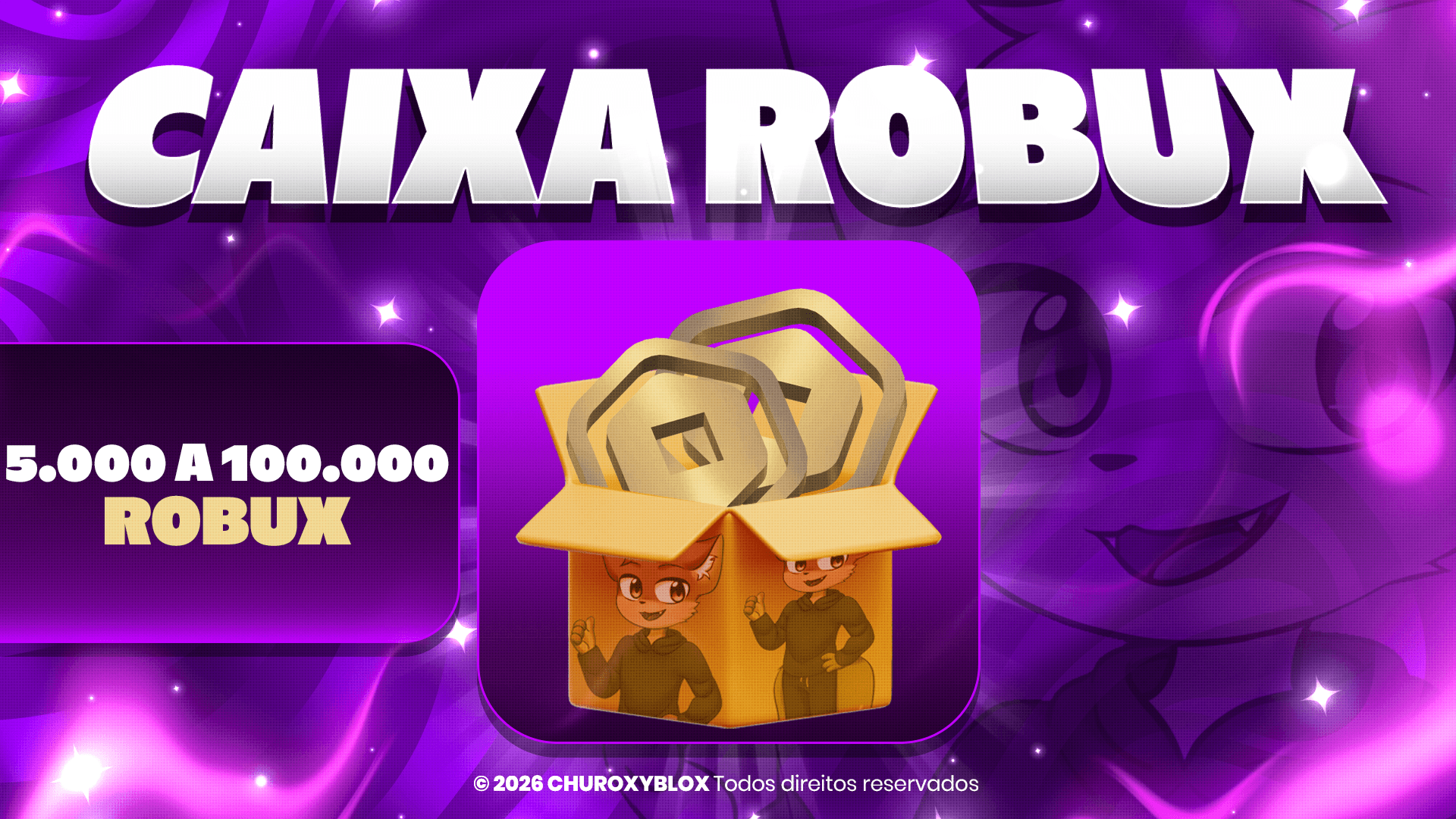 🎁 CAIXA ROBUX (SORTE🍀) GANHE DE 5.000 A 10.000 ROBUX